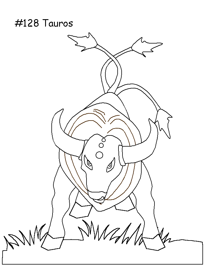 coloriage pokemon taurus tauros